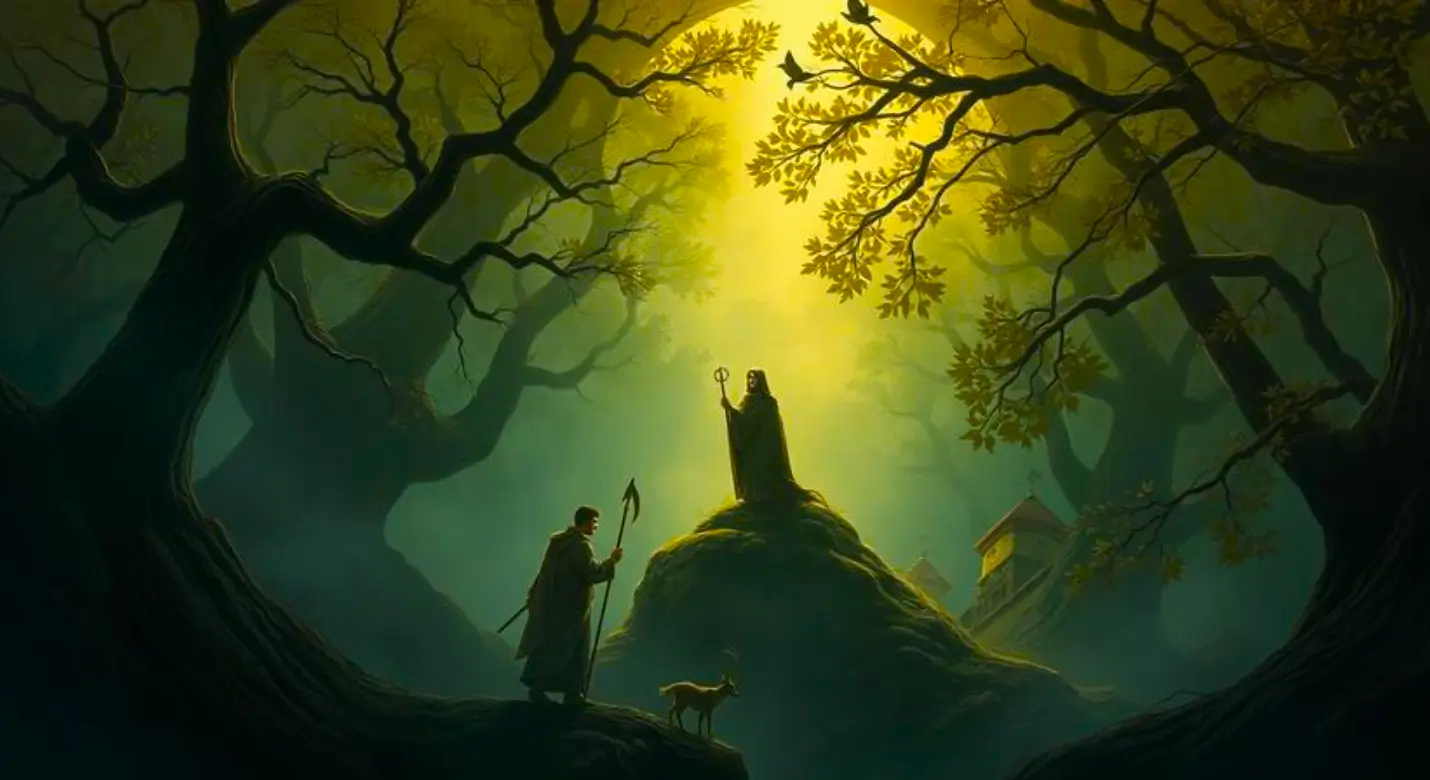 Mythological creature from sacred narratives and ancient cosmic tradition