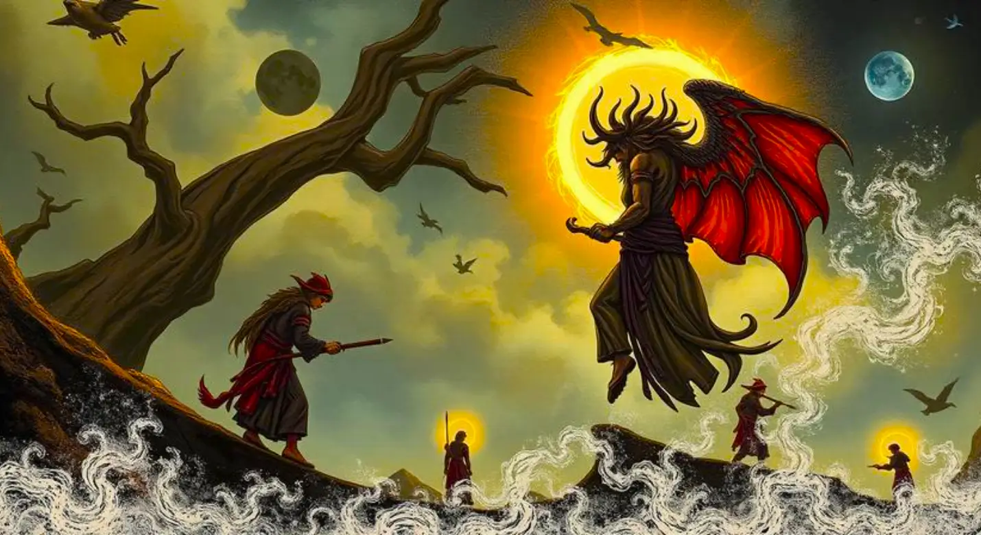 Shapeshifting deities and transformation scenes in ancient mythology and folklore