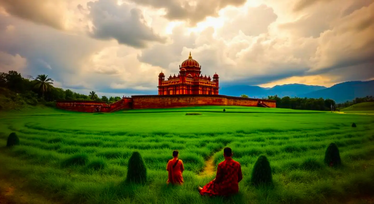 Diverse religious symbols from different world traditions